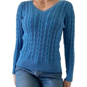 St. John's Bay‎ Beutifull Blue Cable Knit Sweater Size 2X